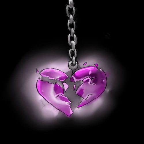 heart lock with chain