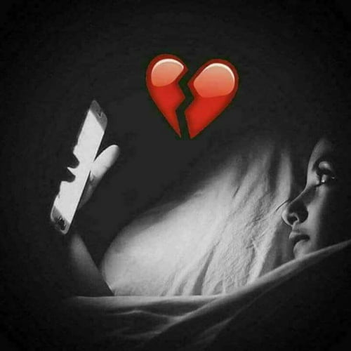 sad girl in the dark