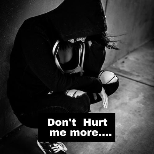 alone girl in black wear