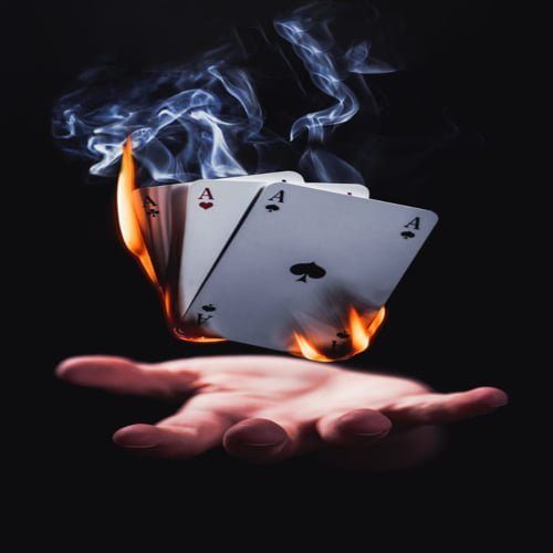 burning cards