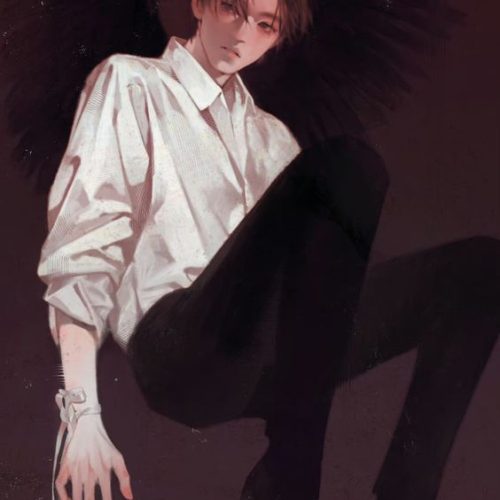 depressed anime boy