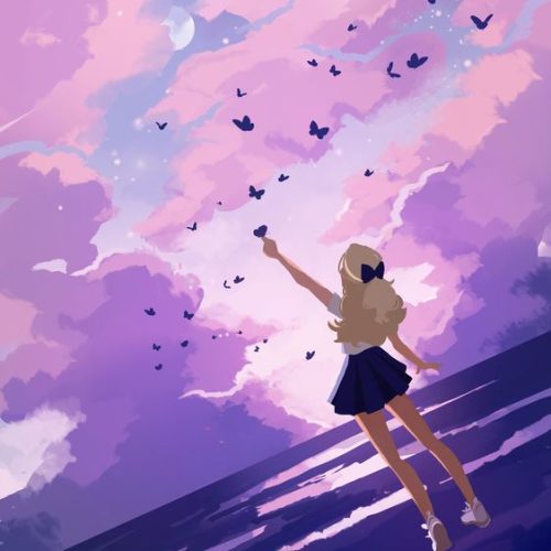 purple sky
