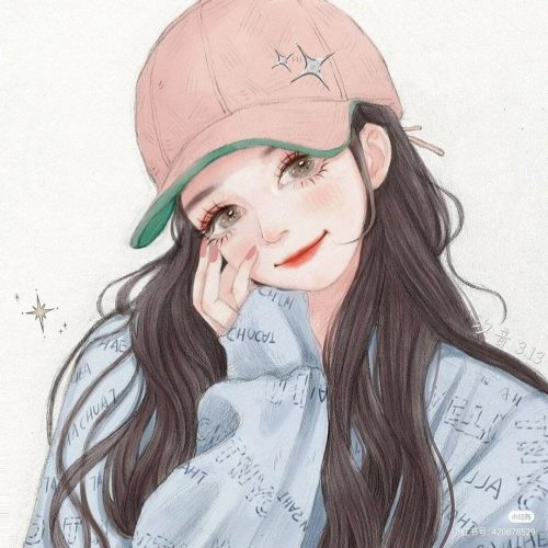 cute girl wearing pink cap