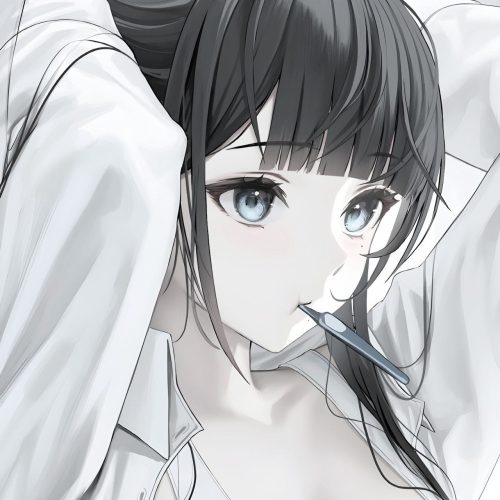 girl setting her hair