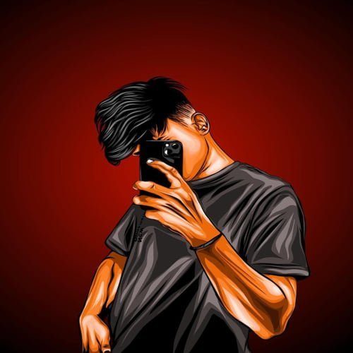 boy holding phone in hand