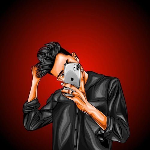 boy holding iphone