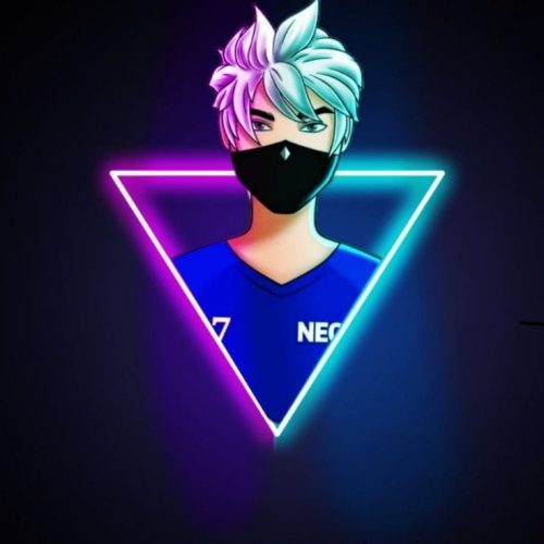 neon free fire character logo
