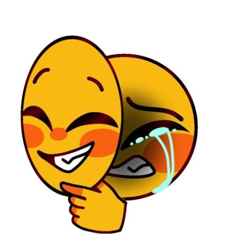 fake smile emoji